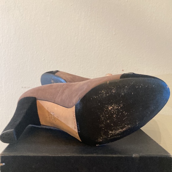 NEW gray suede black cap-toe two-tone LK Bennett Mara heels size 36 - Picture 5 of 10